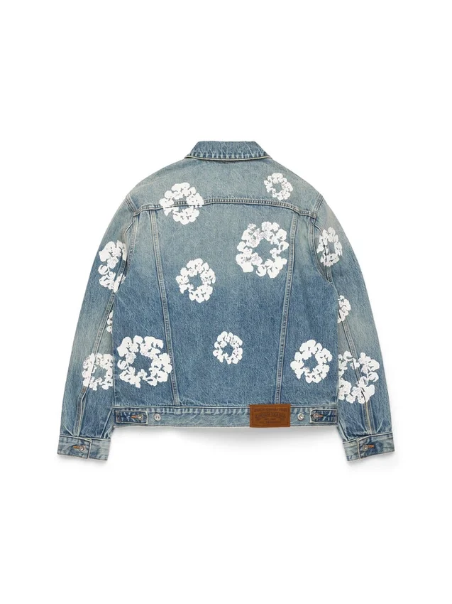 Denimjacke „Cotton Wreath“ in heller Waschung