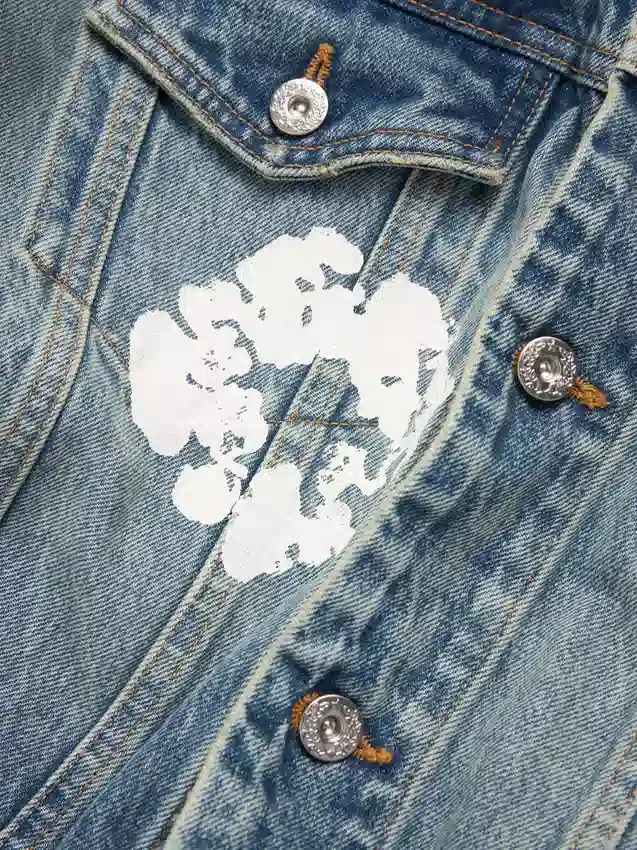 Denimjacke „Cotton Wreath“ in heller Waschung