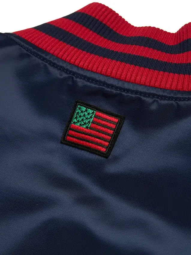 DT Baseball-Varsity-Jacke, marineblau