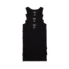 DT Flag 3er-Pack geripptes Tanktop, schwarz