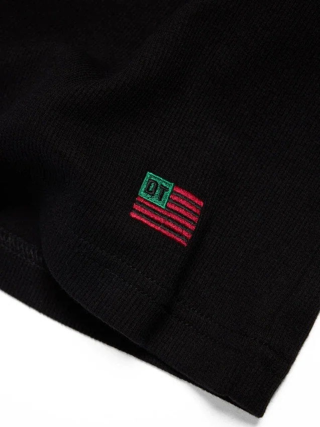 DT Flag 3er-Pack geripptes Tanktop, schwarz
