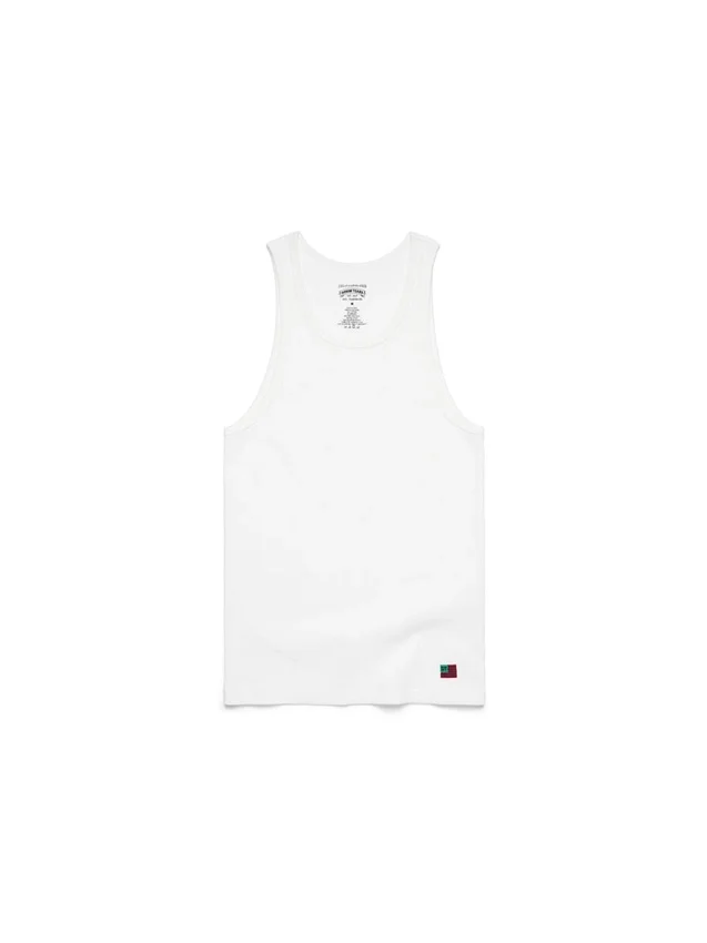 DT Flag 3er-Pack geripptes Tanktop, weiß