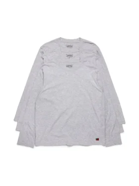DT Flag 3er-Pack Langarm-T-Shirt Grau