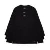 DT Flag 3er-Pack Langarm-T-Shirt Schwarz