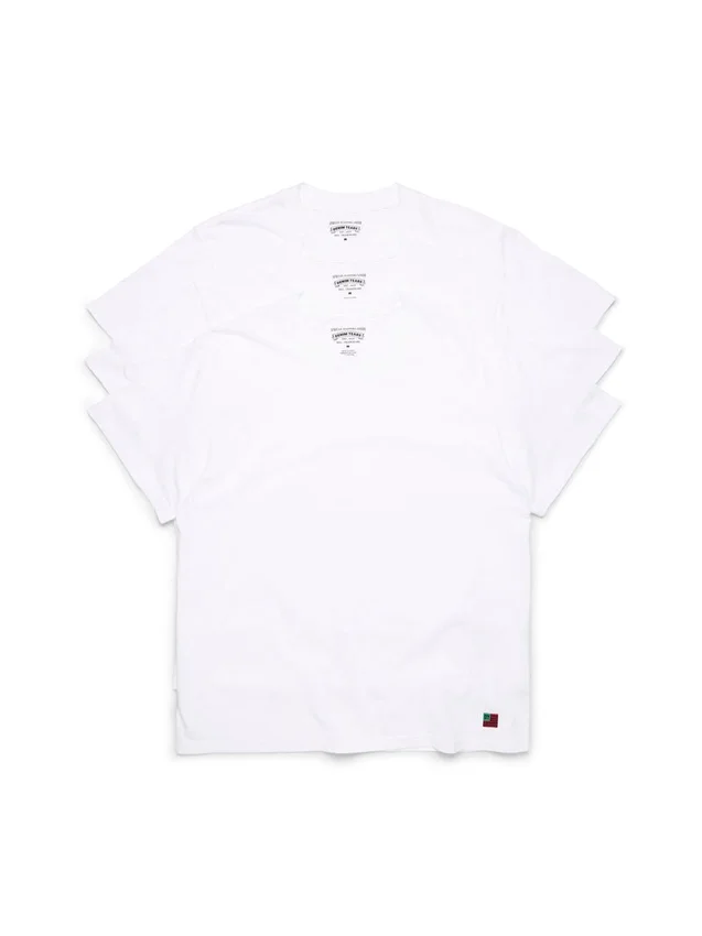 DT-Flag-T-Shirt 3er-Pack, Weiß