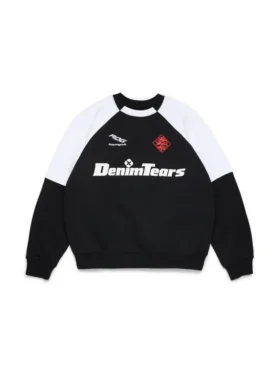 DT Sport Color-Blocked-Rundhals-Sweatshirt Schwarz