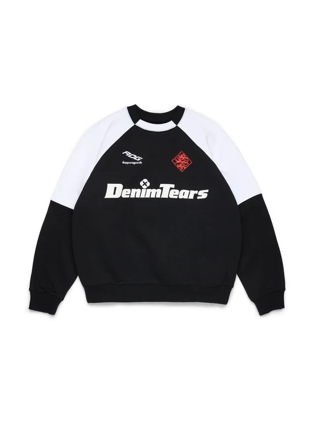 DT Sport Color-Blocked-Rundhals-Sweatshirt Schwarz