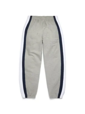 DT Stripe Jogginghose mit offenem Saum, grau