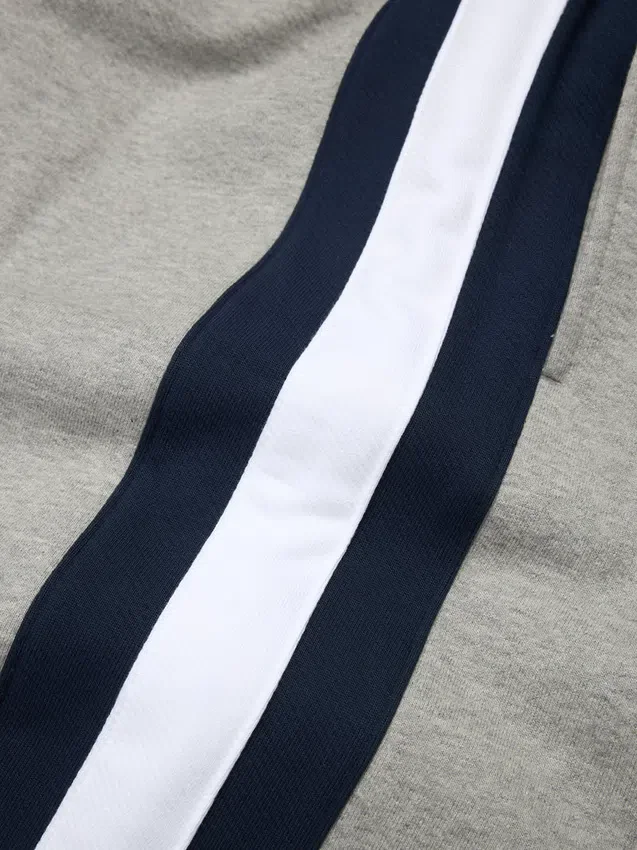 DT Stripe Jogginghose mit offenem Saum, grau
