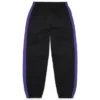 DT Stripe Sweathose mit offenem Saum, schwarz