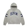 DT Stripe Zip Hoodie Grau