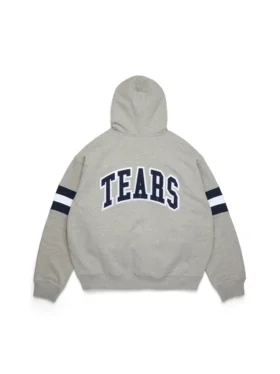 DT Stripe Zip Hoodie Grau