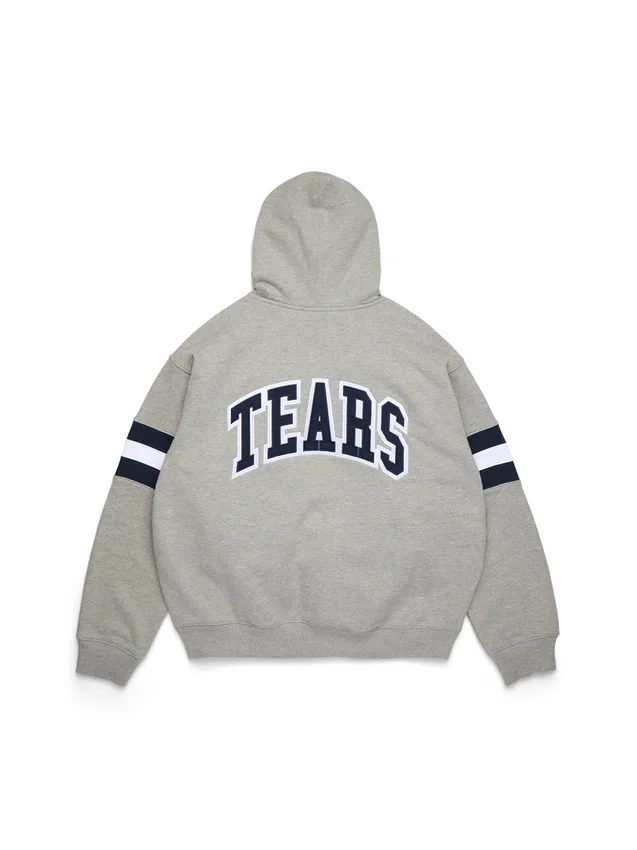 DT Stripe Zip Hoodie Grau