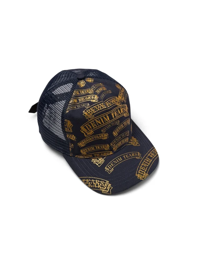 DT-Trucker-Cap mit Stempel-Muster, Marineblau