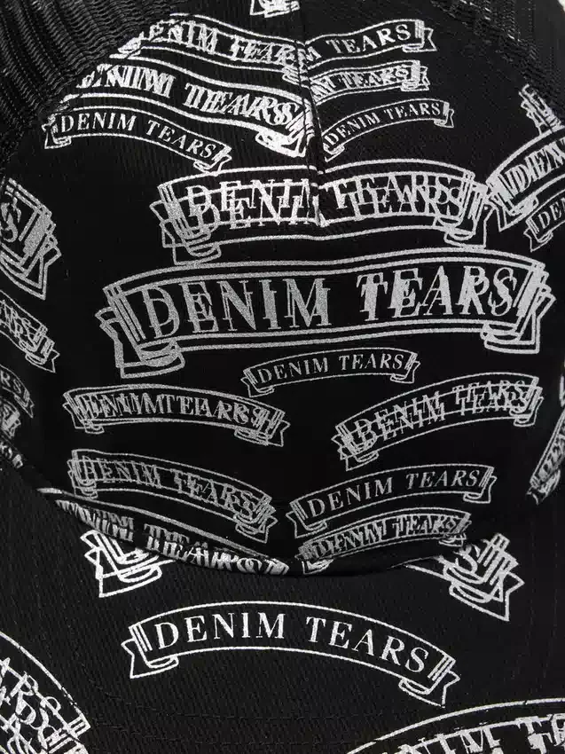 DT Trucker-Cap mit Stempel-Muster, schwarz