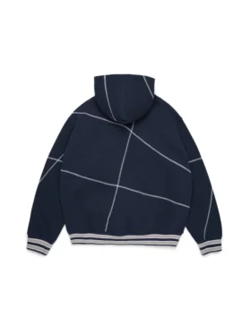 DT Virginia Hoodie mit Overlock-Naht, Marineblau