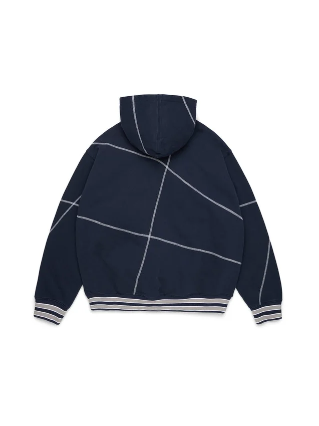DT Virginia Hoodie mit Overlock-Naht, Marineblau