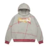 DT Virginia Overlock-Stitch-Hoodie Grau