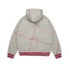 DT Virginia Overlock-Stitch-Hoodie Grau