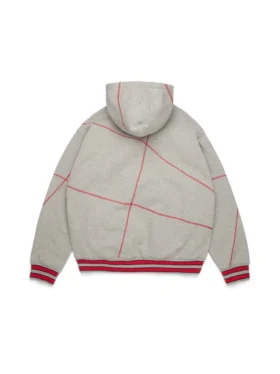 DT Virginia Overlock-Stitch-Hoodie Grau