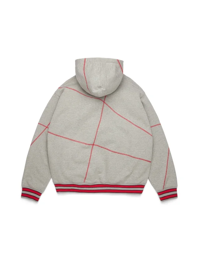 DT Virginia Overlock-Stitch-Hoodie Grau