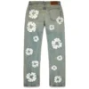 Gerade „Cotton Wreath“-Denim-Jeanshose in „Dirty Wash“