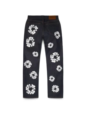 Gerade „Cotton Wreath“-Denim-Jeanshose mit Selvedge