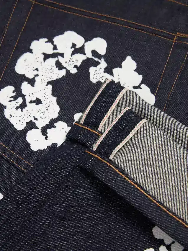 Gerade „Cotton Wreath“-Denim-Jeanshose mit Selvedge