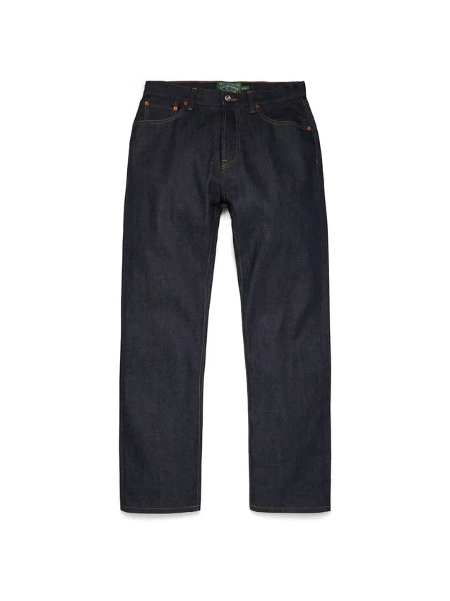 Gerade Denim-Hose mit Webkante