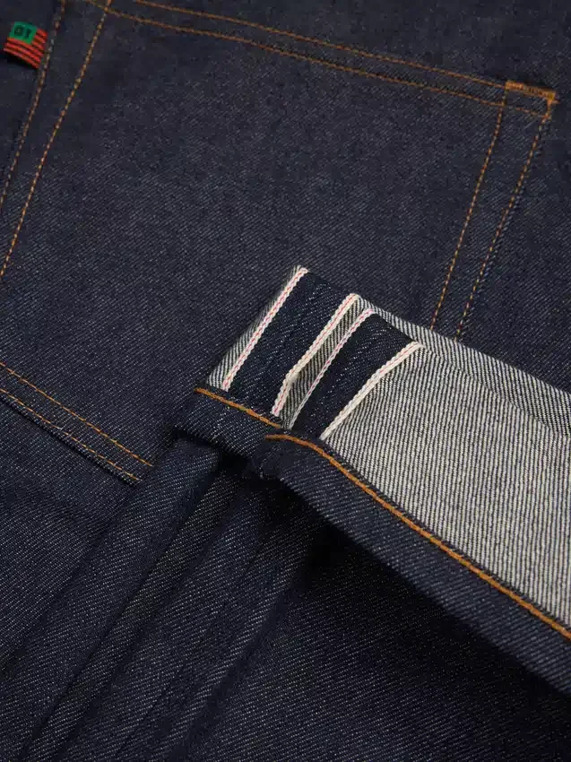 Gerade Denim-Hose mit Webkante