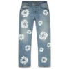 Gerade geschnittene Denim-Jeans „Cotton Wreath“ in heller Waschung