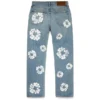 Gerade geschnittene Denim-Jeans „Cotton Wreath“ in heller Waschung