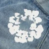 Gerade geschnittene Denim-Jeans „Cotton Wreath“ in heller Waschung