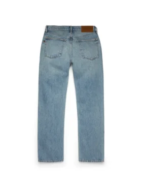 Gerade geschnittene Denim-Jeans in heller Waschung