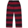 Gestreifte Sweathose mit Wappen und offenem Saum, rot/marineblau