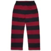 Gestreifte Sweathose mit Wappen und offenem Saum, rot/marineblau