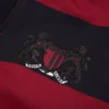 Gestreifte Sweathose mit Wappen und offenem Saum, rot/marineblau