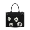 Große Baumwoll-Canvas-Tasche mit „Cotton Wreath“-Motiv