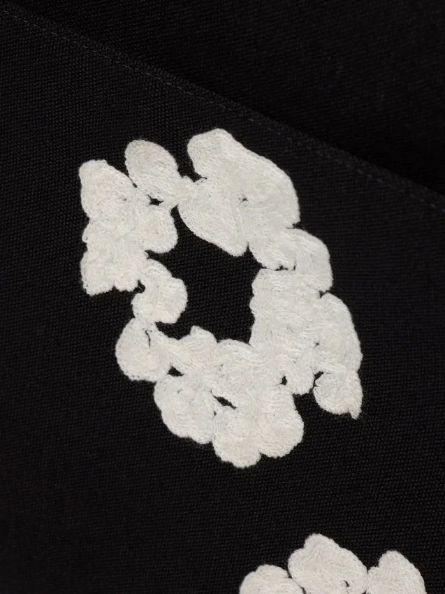 Große Baumwoll-Canvas-Tasche mit „Cotton Wreath“-Motiv