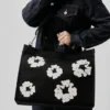Große Baumwoll-Canvas-Tasche mit „Cotton Wreath“-Motiv