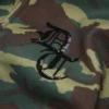 Hoodie mit Reißverschluss, Pailletten-Einsätzen an den Ärmeln und Camouflage-Muster