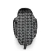 Jacquard-Denim-Shopper mit Kranzmotiv, dunkle Waschung