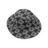 Jacquard-Wreath-Bucket-Hat, gewaschen, schwarz