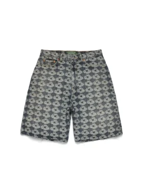 Jacquard-Wreath-Denim-Jeansshorts