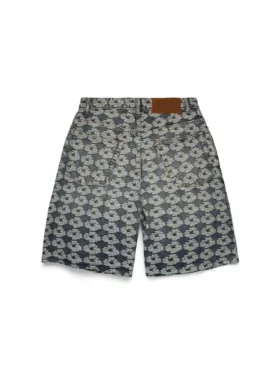 Jacquard-Wreath-Denim-Jeansshorts