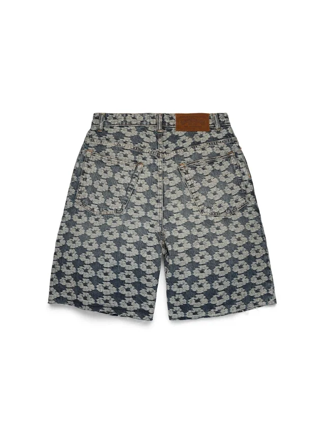 Jacquard-Wreath-Denim-Jeansshorts