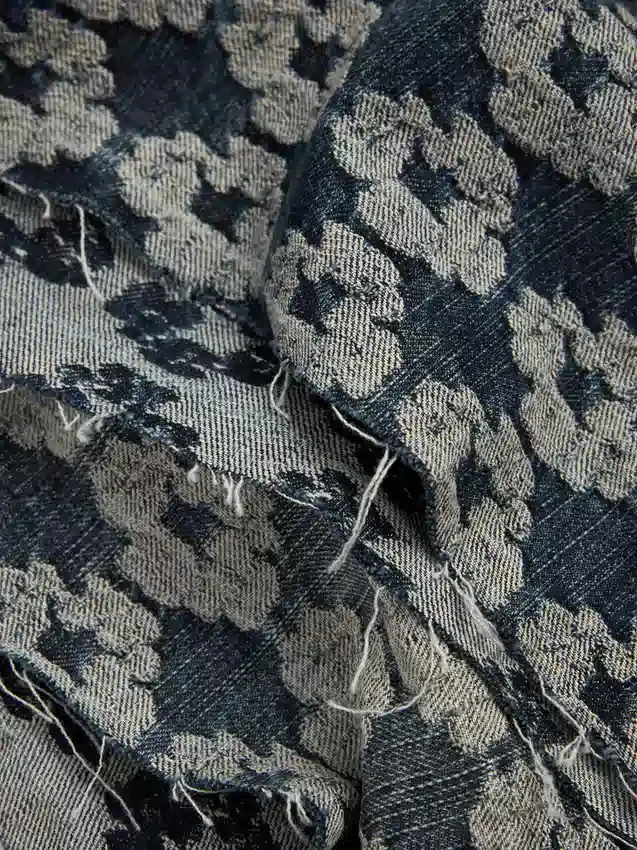Jacquard-Wreath-Denim-Jeansshorts