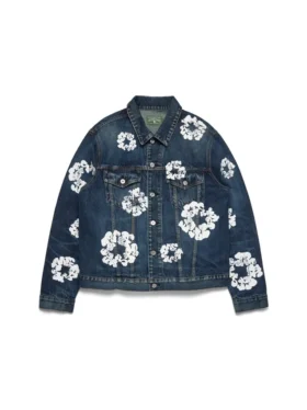 Jeansjacke aus Cotton Wreath-Denim, dunkle Waschung