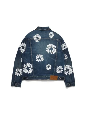 Jeansjacke aus Cotton Wreath-Denim, dunkle Waschung
