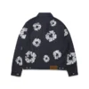 Jeansjacke mit Nieten und Cotton Wreath-Motiv, Selvedge